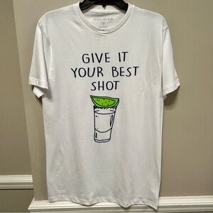 Give It Your Best Shot T Shirt Sz M Tequila Lime NWT Violets Are Blue